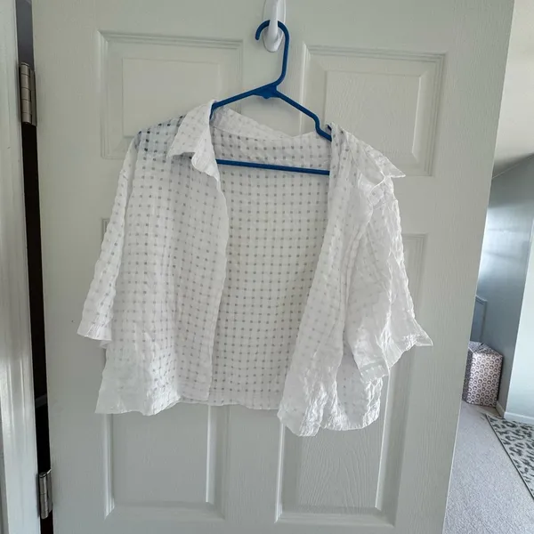 White Two-Piece Coverup Set - Image 2