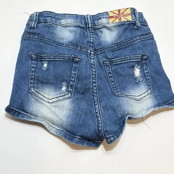 Machine Nouvelle Shorts Women's 26 Distressed High Waist USA Flag 4th of July - Image 3