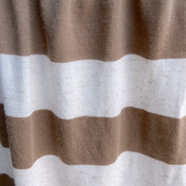 Forever 21 Strapless Oatmeal Taupe Striped Mini Dress Knit Beach Coverup Womens Small - Image 9