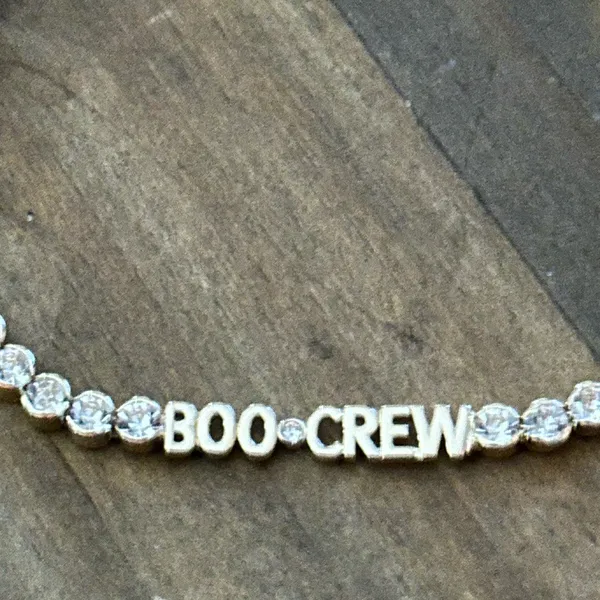 Sugar Fix by BaubleBar gold tone Boo Crew tennis bracelet - Image 4