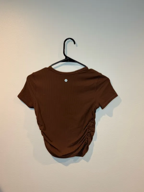 Lululemon Cropped Shirt Brown - Image 5