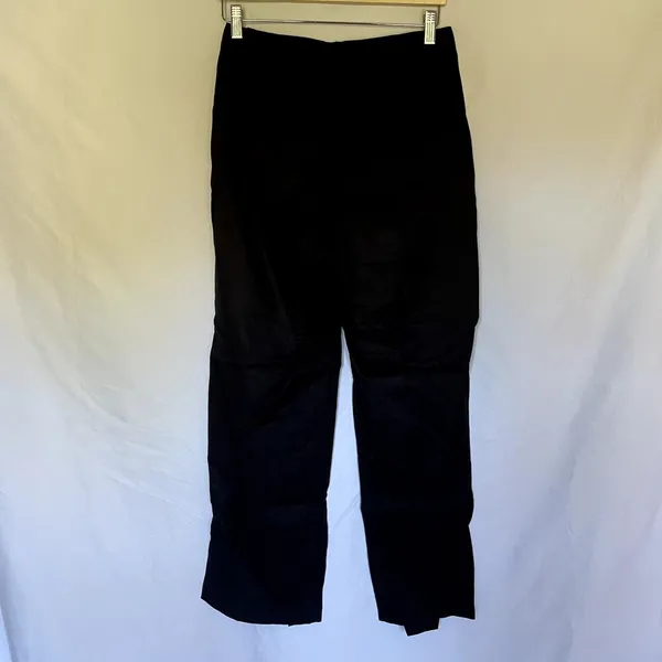 Gap pleated black straight leg trousers women's size‎ 4 pockets pants belt loops - Image 5