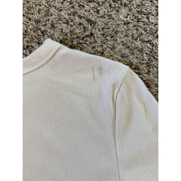 Old‎ Navy Women's Tan Cropped Snug Ribbed Short Sleeve Tee Size Medium - Image 7