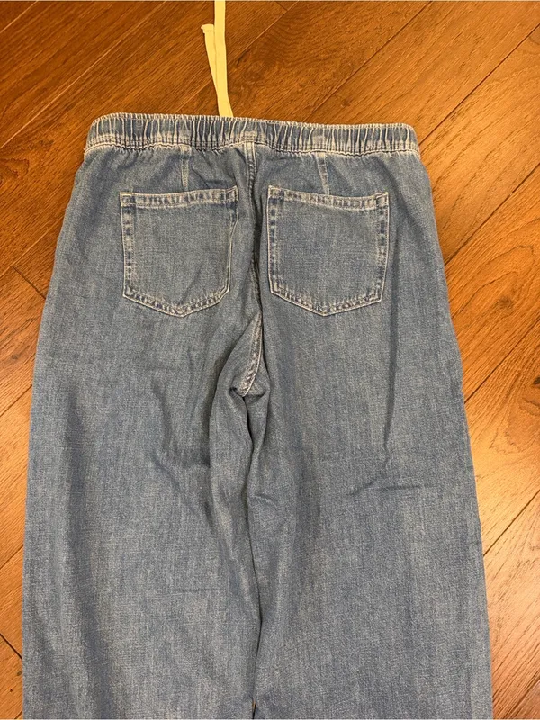 Gap High Rise Pull-On Wide-Leg Jeans Size Medium - C30-119 - Image 7