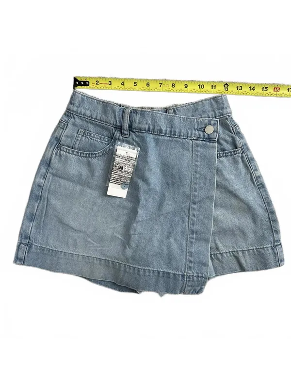 Uniqlo Drapey Denim Skort Light Blue Wash NWT XS - Image 7