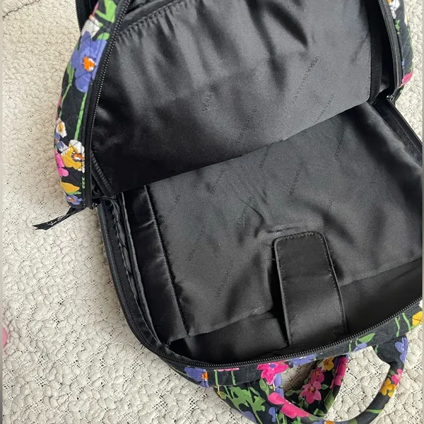 Vera Bradley Wildflower Garden Laptop Large Backpack - Image 4