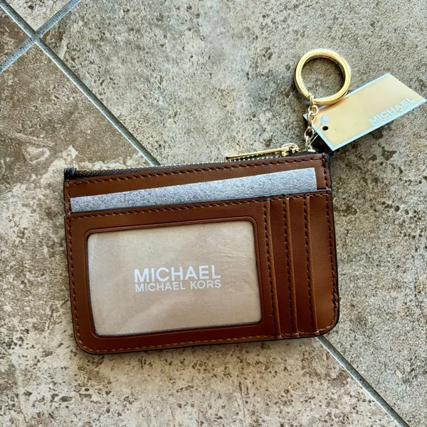 Michael Kors NWT Jet Set Travel Signature Coin Pouch ID Card Case - Image 2