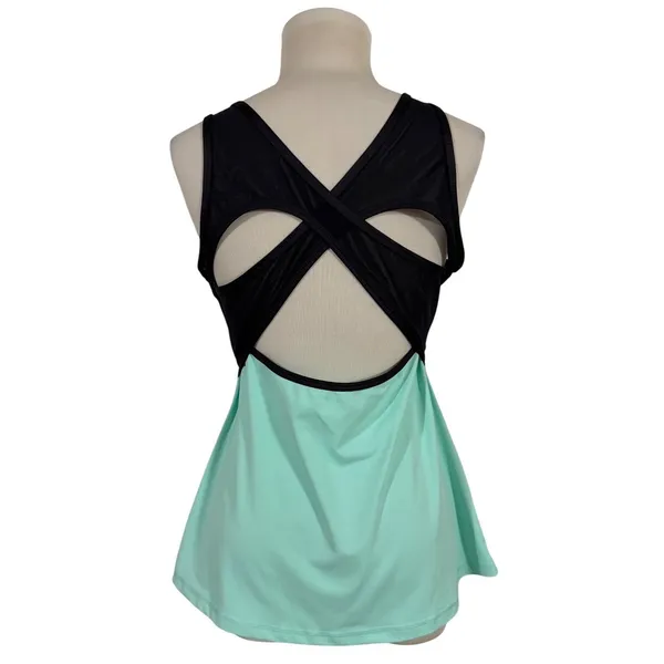 FILA Sport Women's Mint Green Black Racerback Athletic Tank Top Size‎ L - Image 4