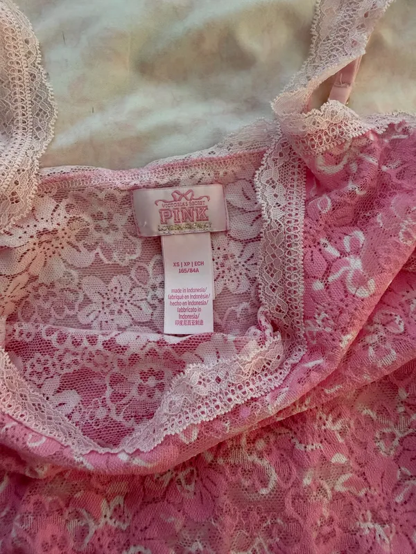 Pink Love Shack Fancy Lace Tank - Image 2