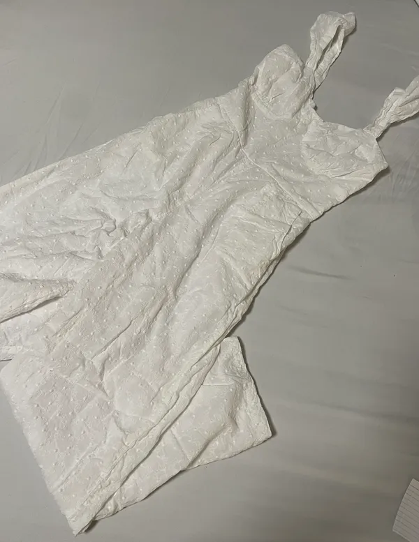 white eyelet jumpsuit - Image 3