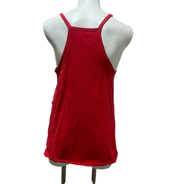 Vinyl Threads Tank Dress Womens XS Red Mini Racerback Star Side Stripe - Image 6