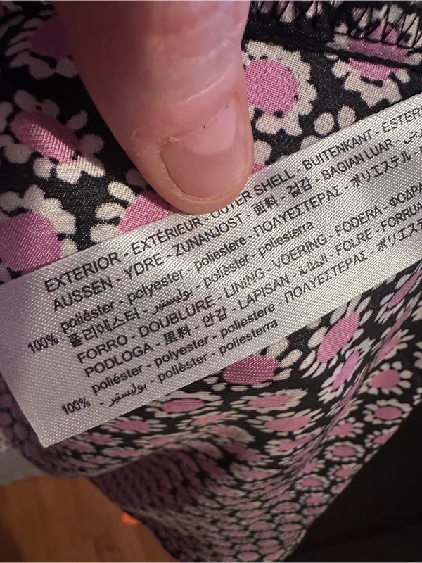 Zara | Pink and Black Daisy Print Satin Maxi Slip Dress, Small - Image 8