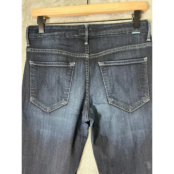MOTHER The High Waisted Looker Dark Wash High Rise Stretch Skinny Denim Jeans 28 - Image 4