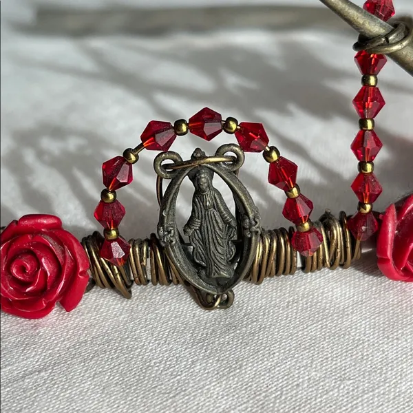 Gothic•Handmade Tiara•Thorns and Roses •Day Of The Dead - Image 5