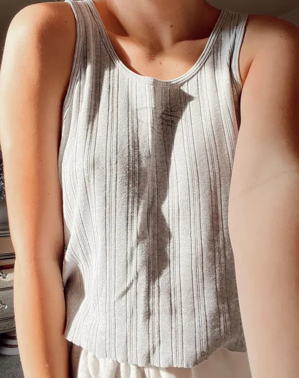 Vintage Tank Top Gray Size M - Image 3