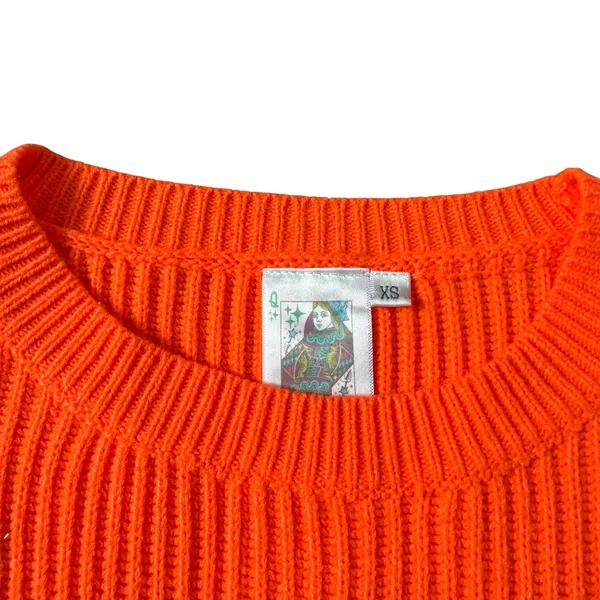Queen of Sparkles Thankful for my Queens Orange Sweater - Image 4