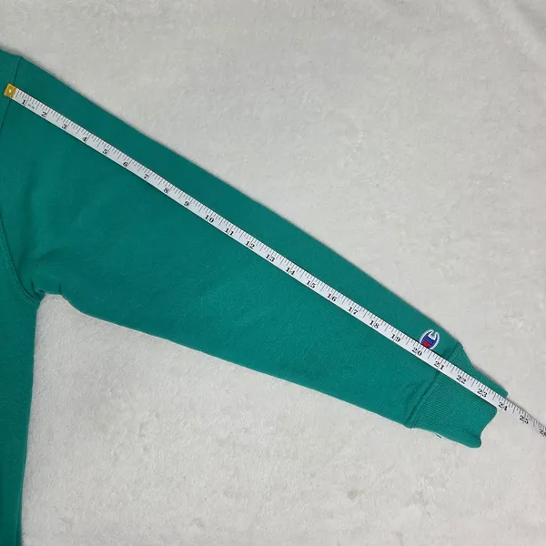 Champion crewneck‎ Vintage Green Sweatshirt Unisex Size S - Image 6