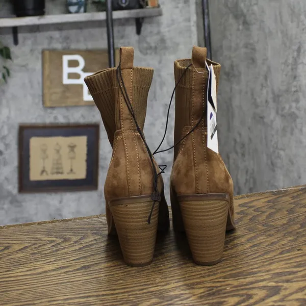 Universal Thread Womens Kinley Ankle Boots 88225769 Cognac Brown 6M - Image 4