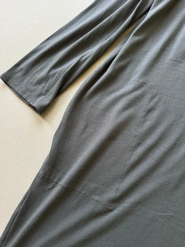 Eileen Fisher Mandarin Collar Button-Front Oversized Midi Dress - Image 7