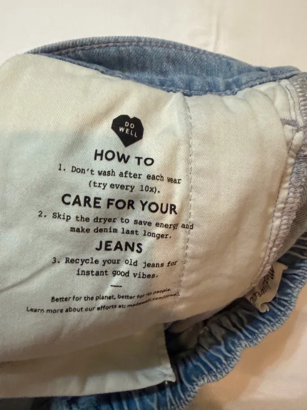 NWT Madewell Light Wash Denim Pull-On Shorts Size Small 100% Cotton - Image 5