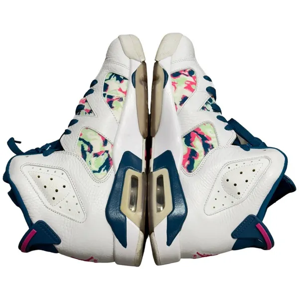 Jordan 6 Retro White Laser Fuchsia Green Abyss Kids 7Y/8.5W - Image 5