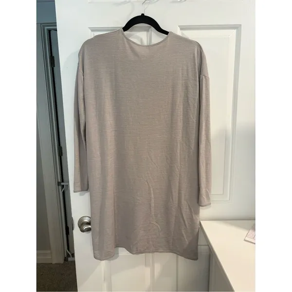Wilfred Free Gail sweater Neutral Light Gray V-Neck Dress - Image 7
