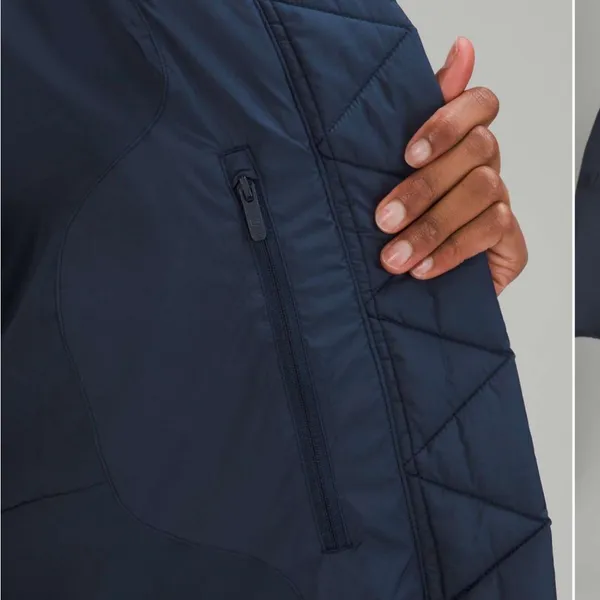 Lululemon Wunder Puff Jacket Wordmark True Navy size 4 NWOT RARE - Image 5