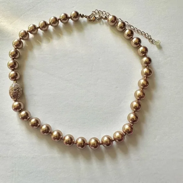 NWT Avon vintage gold tone beaded necklace - Image 4