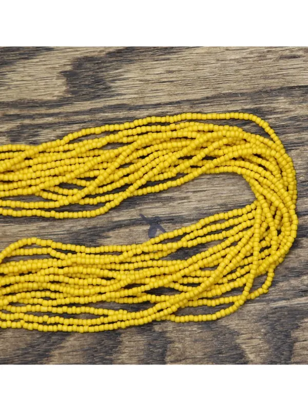 NEW Seed Bead Twisted Wire Cluster Necklace Yellow / Copper Brown 36" + 2" - Image 3
