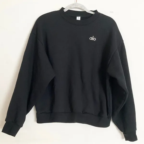 Alo Yoga Accolade Crew Neck Pullover Black S - Image 2