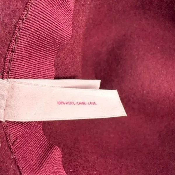 Vintage‎ Victoria Secret Wide Brim Wool Floppy Brim Hat Wine Burgundy elegant - Image 10
