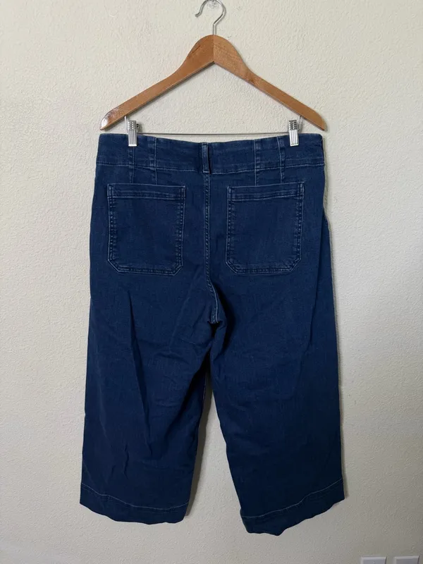 Anthropologie Maeve Colette High-Rise Wide-Leg Cropped Jeans Womens Size 16 W - Image 3