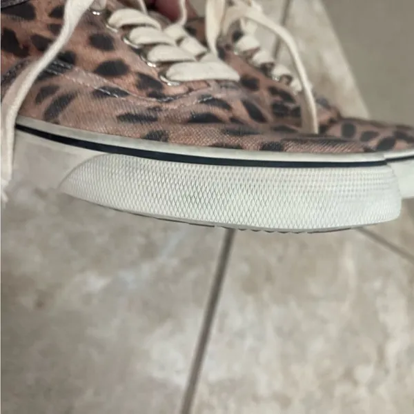 RE/DONE Low Top Skate Sneakers Faded Leopard Print Canvas Size 37 Pre Owned‎ - Image 14
