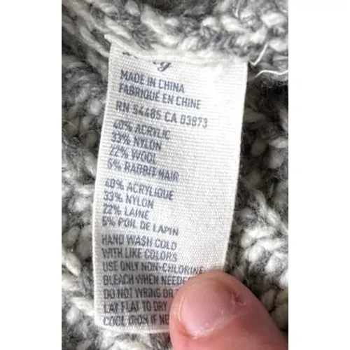 AE American Eagle Women's‎ Wool Rabbit Hair Gray Cardigan Sweater Size XL - Image 8