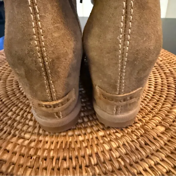 Sorel Joan of Arctic Boots Women's 9.5 Nubuck Shearling Hidden Wedge‎ Booties - Image 5
