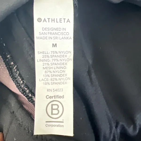Athleta sports Bra A b C MEDIUM Black Adjustable Straps removable athletic - Image 5