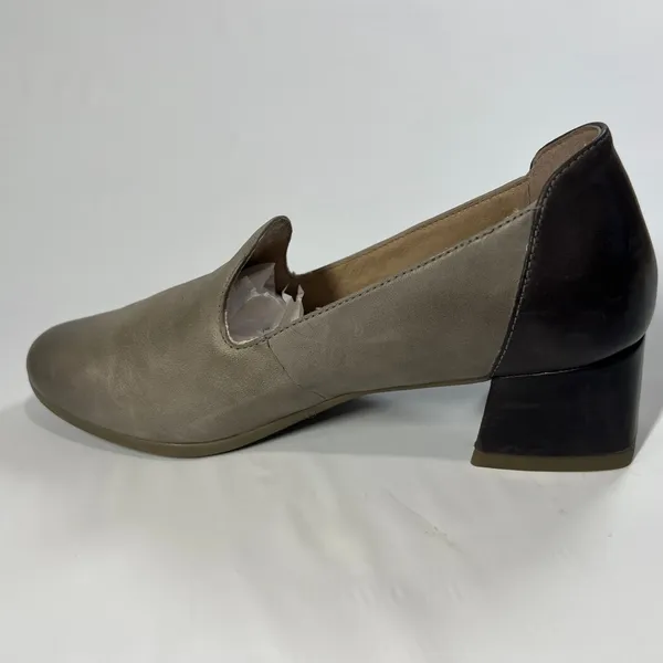 Dansko Preston Heeled Loafers Stone Nubuck‎ & Black Leather Comfort EU 37 US 7 - Image 6