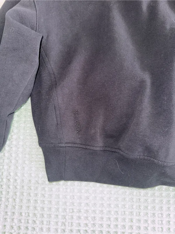 Athleta Seasoft Quarter Zip Sweatshirt Black Pullover Small - Image 5