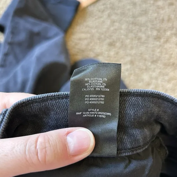Denim Forum The Arlo High Rise Straight Leg Black Button Fly‎ Jeans Size 27 - Image 10