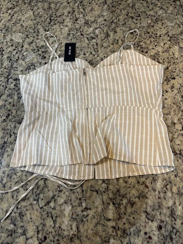 Miss Me Striped Corset Top XL - Image 5