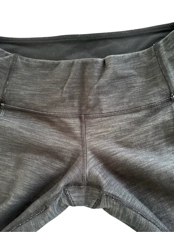Lululemon Virtue Energy Pant Black Slub Denim/Black Sz 8 Athletic Performance - Image 4