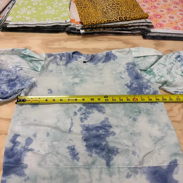 Pure Tie Dye‎ Sweatshirt T-shirt Blouse Puff Sleeve - Image 9