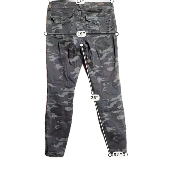 KUT from the Kloth Ankle Skinny Camo Pants Grey Size 6 Utility Zipper Hem - Image 8