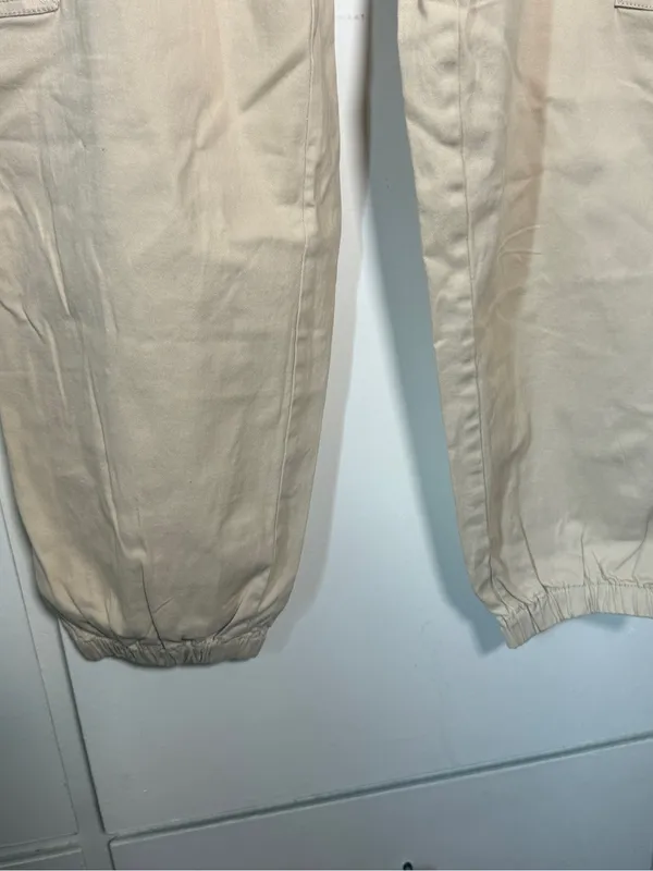 d. jeans Womens High Waist Cargo Jogger Sz 12 - Beige NWT - Image 3