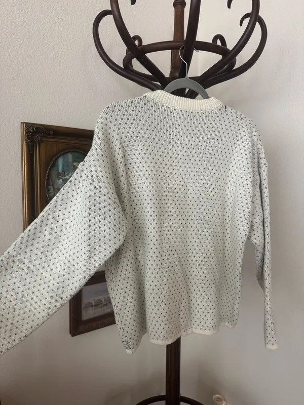 Vintage Crewneck Wool Blend Knit Sweater - Image 6