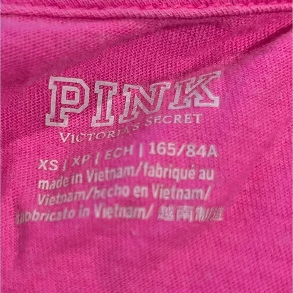 PINK Victoria's Secret Hot Pink Cropped T Shirt XS - Image 3