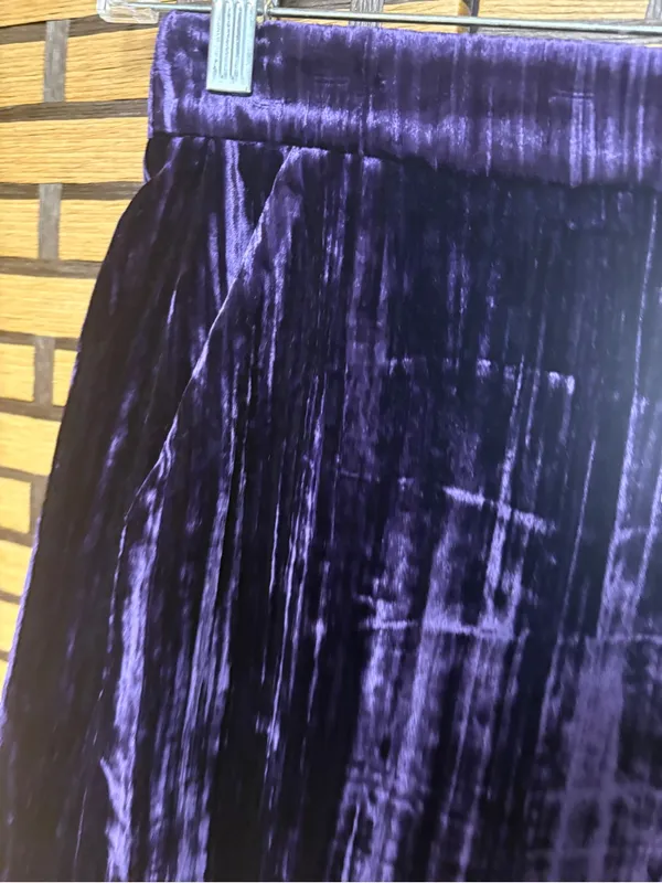 & Other Stories Purple Velvet Mini Skirt Size 4 - Image 5
