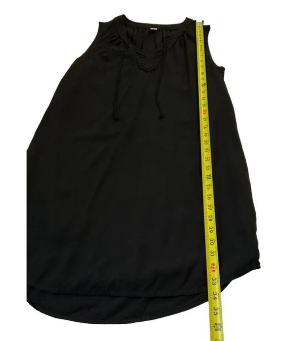 Old Navy Women Size Medium Summer Dress Sleeveless Black 1-410 - Image 6