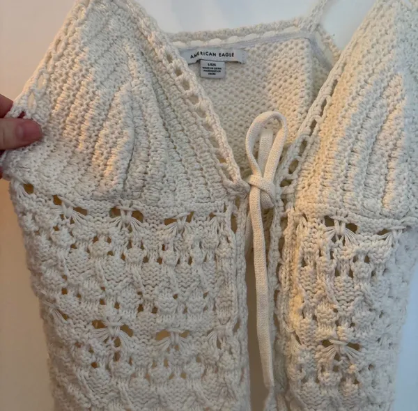 American Eagle Crochet Tank Top tie - Image 2