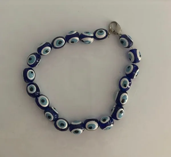 Blue And White Evil Eye Bracelet - Image 2